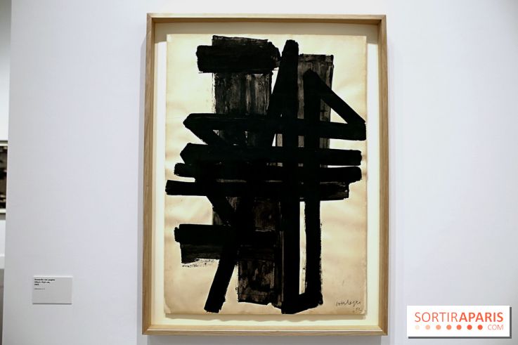 Pierre Soulages : nos photos de son exposition et de ses peintures sur papier à voir au Musée du Luxembourg