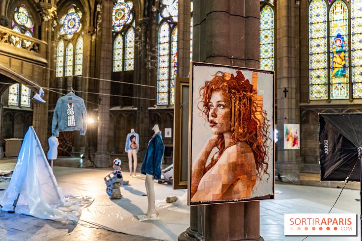 Exposition street-art et mode gratuit dans une chapelle à Paris : à la Croisée des Arts - photos - A7C09039