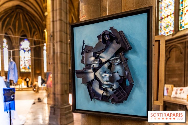 Exposition street-art et mode gratuit dans une chapelle à Paris : à la Croisée des Arts - photos - A7C09035