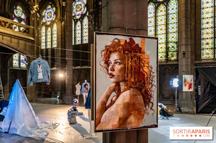 Exposition street-art et mode gratuit dans une chapelle à Paris : à la Croisée des Arts - photos
