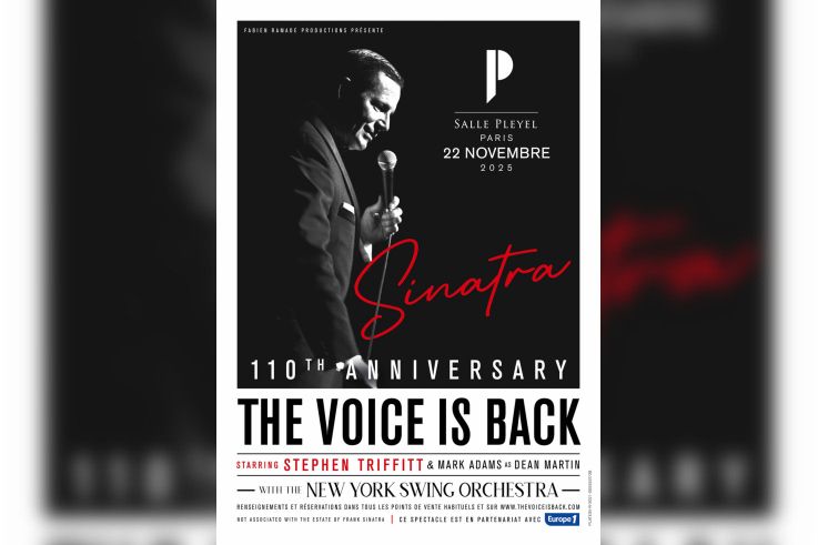 Concert hommage à Frank Sinatra : The Voice is Back à la Salle Pleyel - AFFICHE TheVoiceIsBack OFFICIELLE PARIS BD