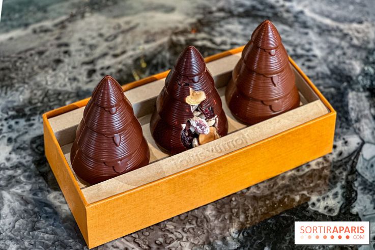 Bûche et chocolats de Noël 2025 de Louis Vuitton par Maxime Frédéric