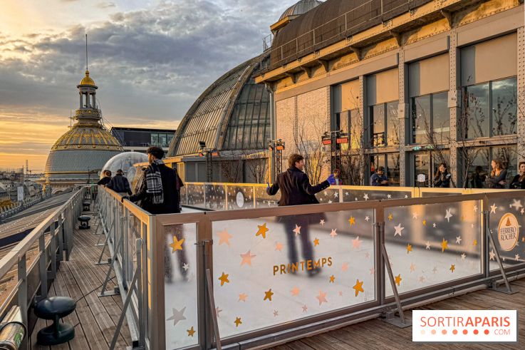Noël 2025 au Printemps Haussmann : une patinoire gratuite au sommet du grand magasin