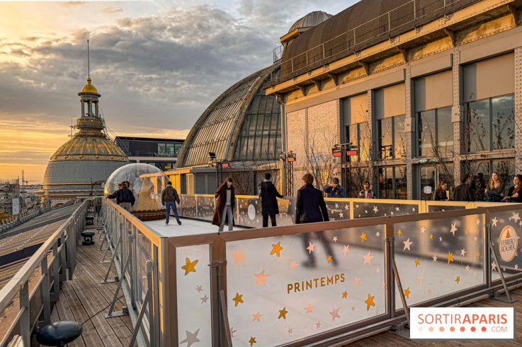 Noël 2025 au Printemps Haussmann : une patinoire gratuite au sommet du grand magasin