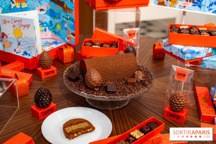 Bûche de Noël et créations de fête de Chapon 2025 - A7C07431