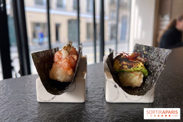 Nobisan - Temaki avocat flambé, temaki saumon flambé