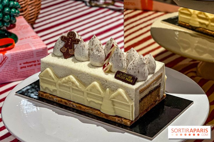 Bûches de Noël 2025 de La Grande Epicerie de Paris : trois gâteaux dans l'esprit des marchés de Noël