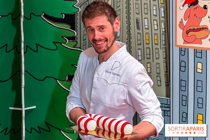 Candy Cake, la Bûche de Noël 2025 du Printemps Haussmann par Bryan Esposito, clin d'œil à New-York