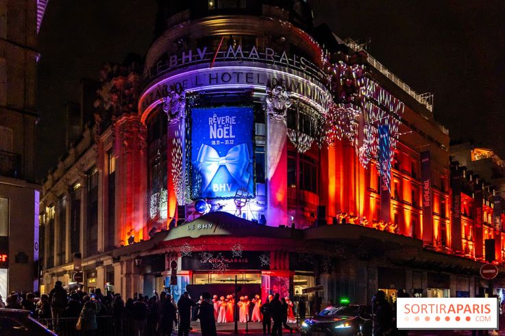Inauguration des vitrines de Noël du BHV Marais à Paris 2025 avec Vincent Niclo et Vitaa - photos - A7C01334