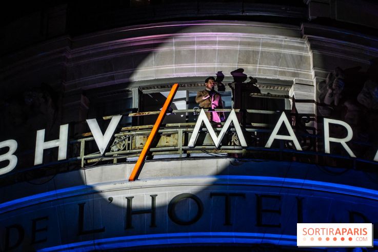 Inauguration des vitrines de Noël du BHV Marais à Paris 2025 avec Vincent Niclo et Vitaa - photos - A7C01352