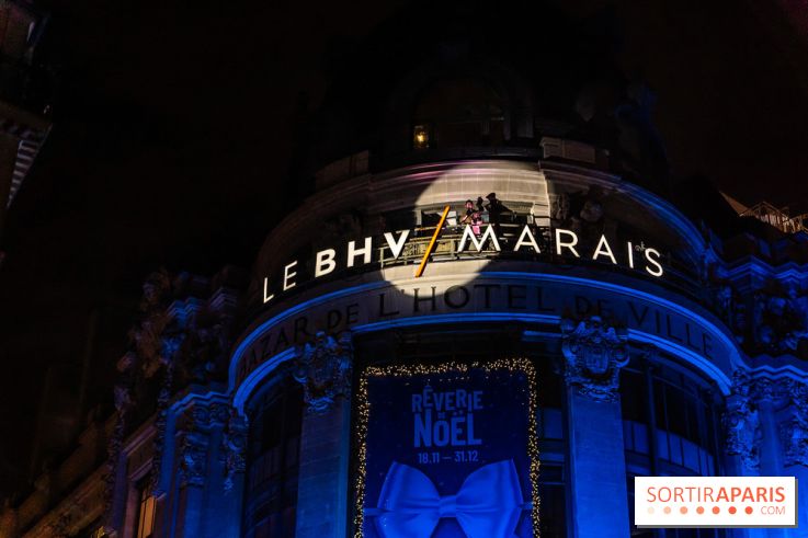 Inauguration des vitrines de Noël du BHV Marais à Paris 2025 avec Vincent Niclo et Vitaa - photos - A7C01355