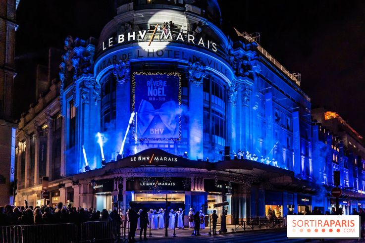 Inauguration des vitrines de Noël du BHV Marais à Paris 2025 avec Vincent Niclo et Vitaa - photos - A7C01382
