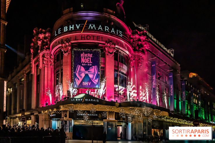 Inauguration des vitrines de Noël du BHV Marais à Paris 2025 avec Vincent Niclo et Vitaa - photos - A7C01468