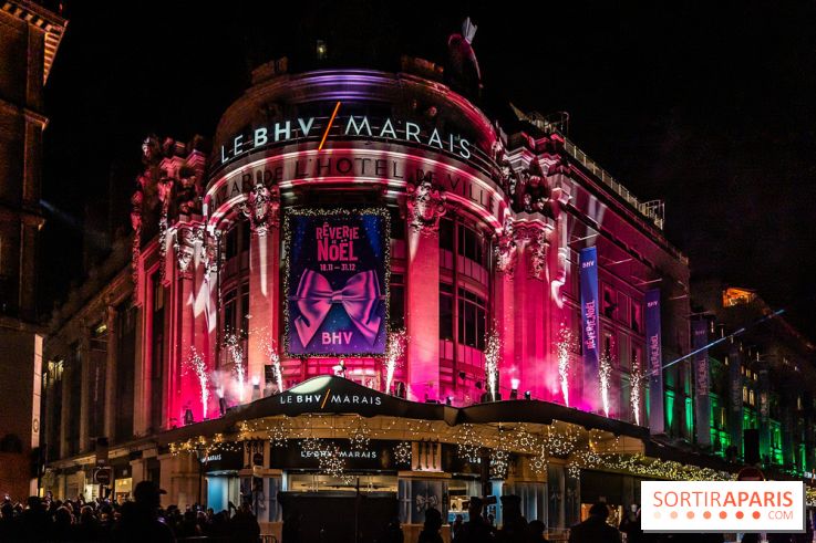 Inauguration des vitrines de Noël du BHV Marais à Paris 2025 avec Vincent Niclo et Vitaa - photos - A7C01471