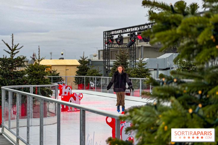 Noël 2025 aux Galeries Lafayette Haussmann : une patinoire éphémère sur les toits de Paris