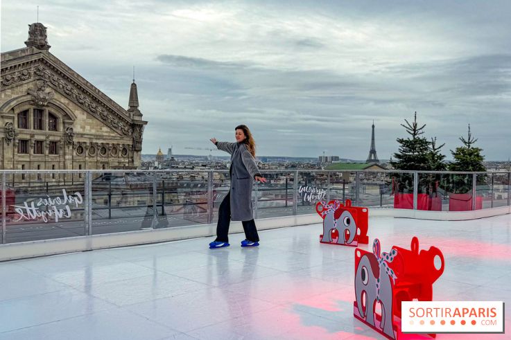 Noël 2025 aux Galeries Lafayette Haussmann : une patinoire éphémère sur les toits de Paris
