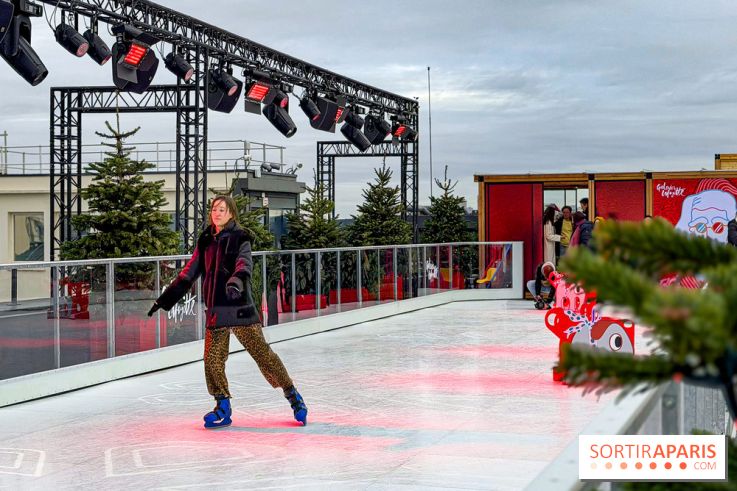 Noël 2025 aux Galeries Lafayette Haussmann : une patinoire éphémère sur les toits de Paris