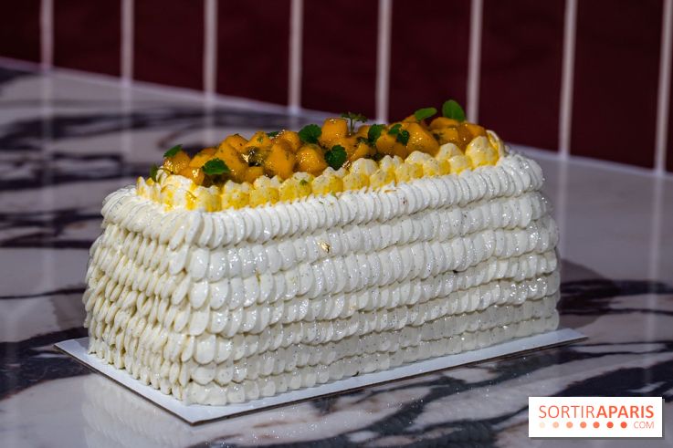 Bûche de Noël Paris-Brest pistache et tropicale de Nour Kandler - Lalla Coffee - A7C02384