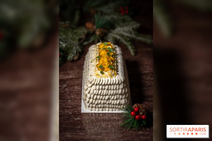 Bûche de Noël Paris-Brest pistache et tropicale de Nour Kandler - Lalla Coffee - A7C02393