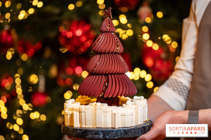 Bûche de Noël Cheval Blanc 2025 : Maxime Frédéric dévoile un sapin exceptionnel - photos