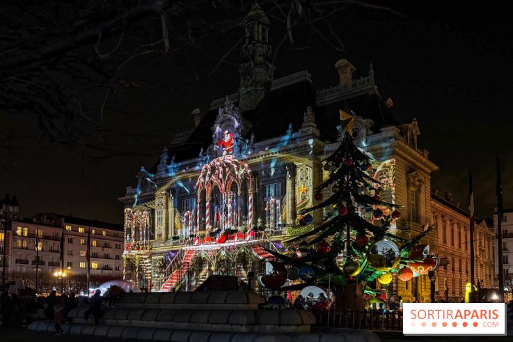 Noël 2025 à Levallois-Perret (92) : spectacle son & lumière gratuit sur l'Hôtel de Ville  - IMG 5417