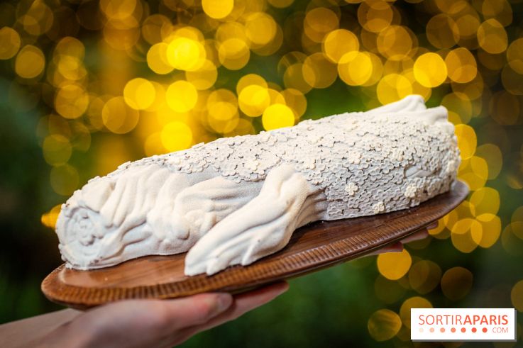 Le tea time de Noël du George V 2025, les photos - buche de noël