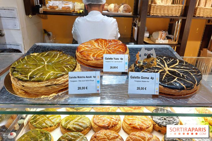 Aki Boulangerie : nos photos de sa galette des rois au sésame noir - Galette Aki Boulangerie 5
