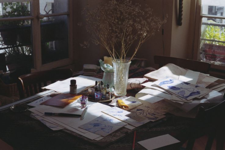 Lettres du quotidien : exposition de Malak et Mona Varichon  - Mona Varichon,  Making of Malak El Zanaty Varichon, 'Oiseaux', Août 2013, 75011 Paris , 2013