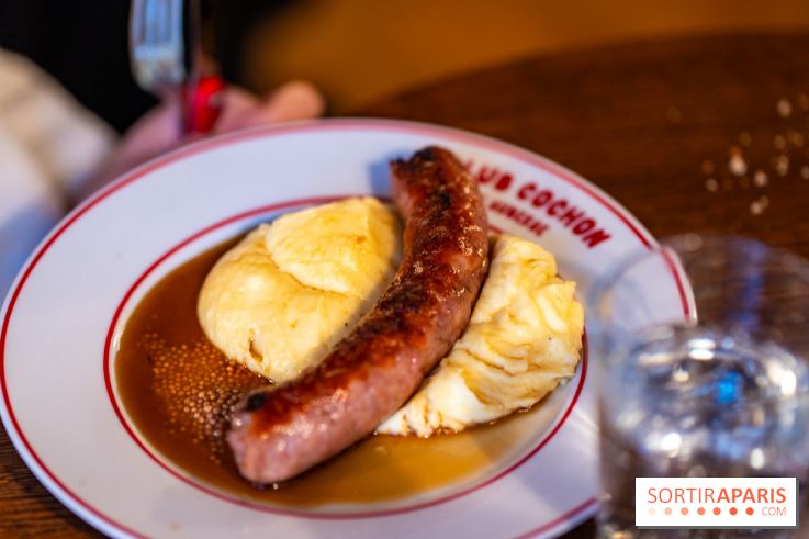 Club Cochon l'Auberge, le bistrot français Paris 9e - saucisse purée