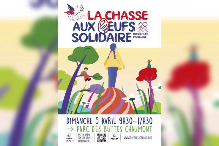 Secours populaire - Chasse aux oeufs solidaires 2026 - Affiche (1)
