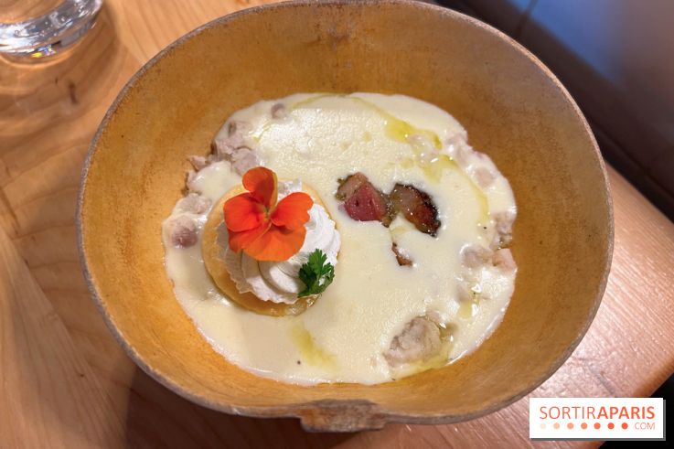 Leriche - Velouté d'igname, porc boucané