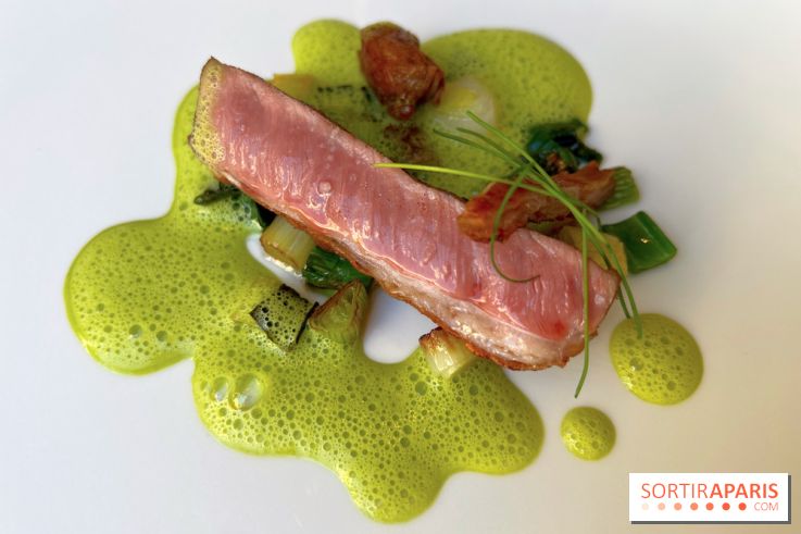 Alliance - Agneau de lait de Lozère, panoufle, selle cuite en intensité, sauce à l'oignon nouveau