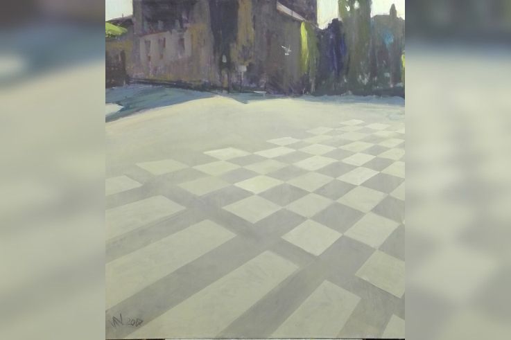 Souffle de fer - Утро в латинском  квартале 2017. 122 х 110 акр