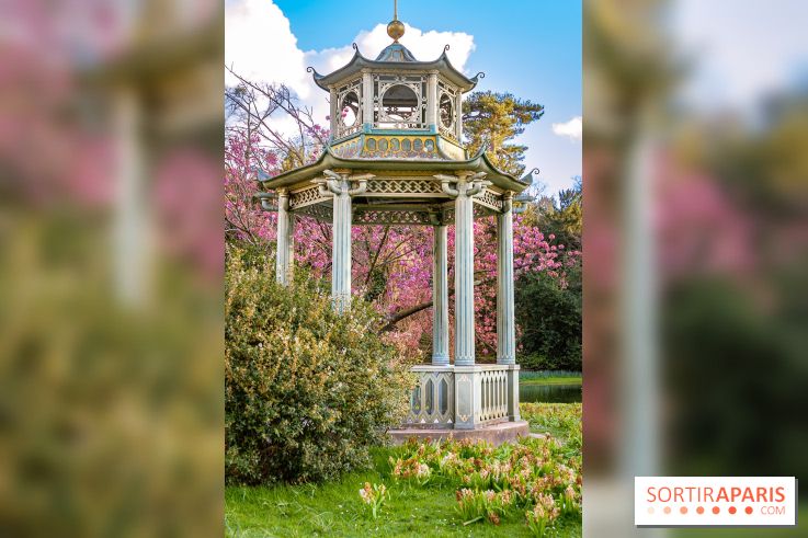 Le Parc de Bagatelle au printemps, cerisier, tulipes et jonquilles - photos