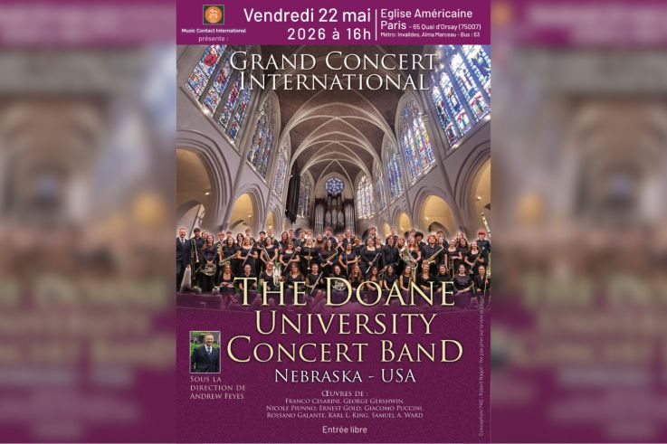 Un vent d’Amérique à Paris : le Doane University Concert Band en concert à l’American Church