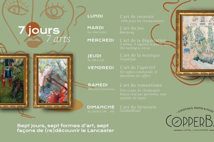 Rentrée gourmande et culturelle : le Lancaster dévoile son dîner des producteurs et "7 jours, 7 arts"