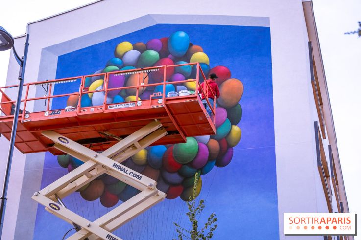 Seth et sa nouvelle fresque street-art XXL  Paris 13e - photos - A7200141