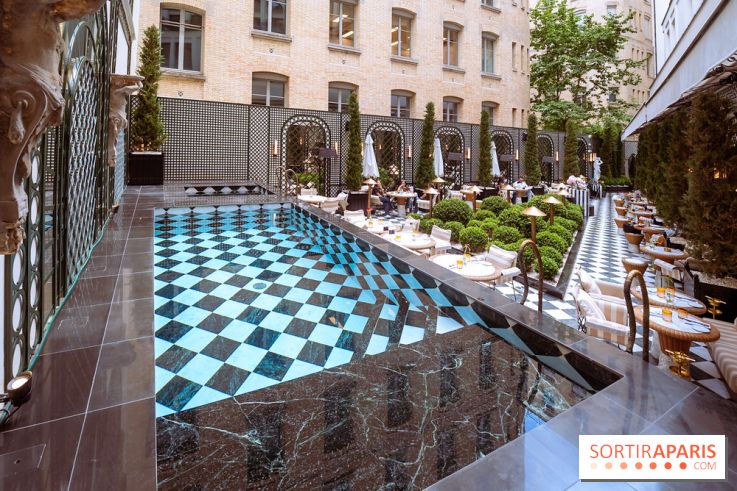La terrasse jardin du Sax Hotel avec piscine - les photos
