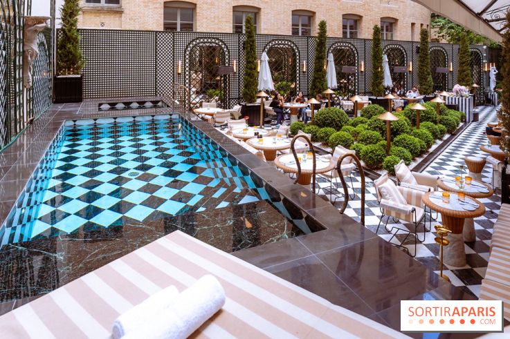 La terrasse jardin du Sax Hotel avec piscine - les photos