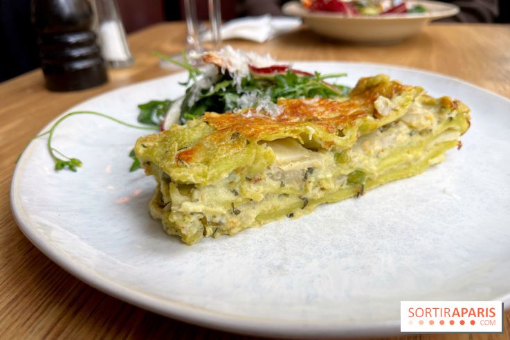 Chez Clo - Lasagnes artichaut, petit pois, ricotta