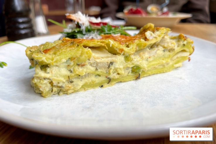 Chez Clo - Lasagnes artichaut, petit pois, ricotta