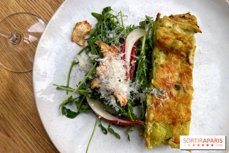 Chez Clo - Lasagnes artichaut, petit pois, ricotta