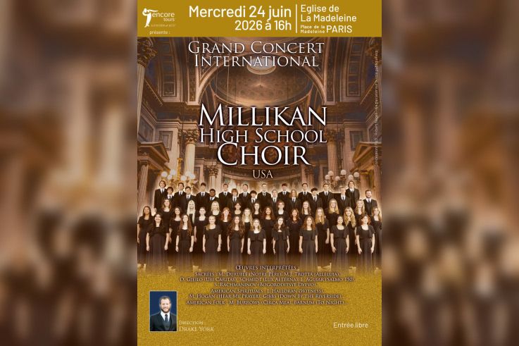 Le Millikan High School Choir en concert sacré exceptionnel à la Madeleine