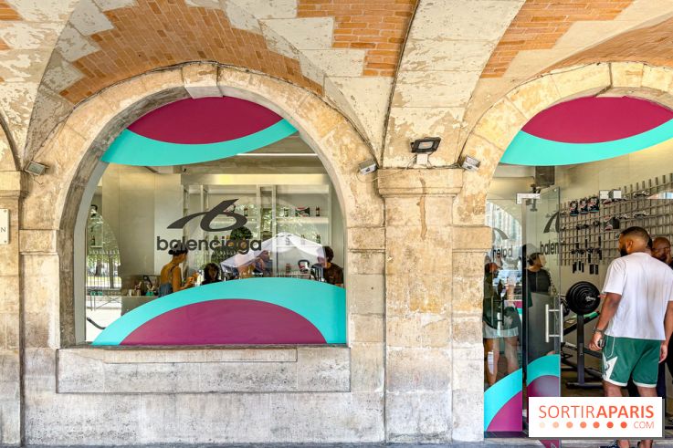 Pop-up Techwear Balenciaga, boissons wellness place des Vosges