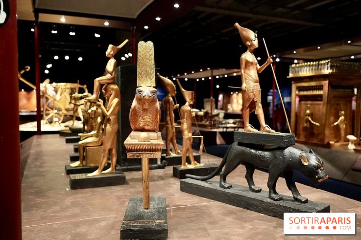 Statues protectrices et gardien noir de Toutânkhamon - Toutankhamon : son tombeau et ses trésors