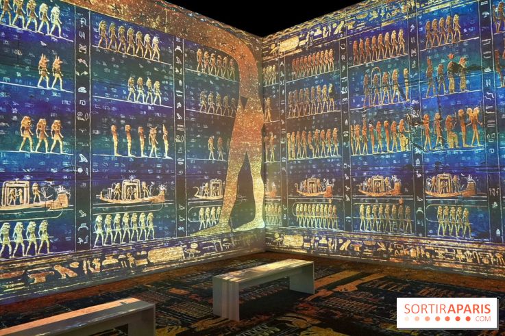 La chambre immersive aux hiéroglyphes de Toutânkhamon - Toutankhamon : son tombeau et ses trésors