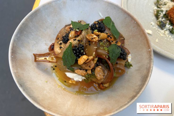 Niní Restaurant - Aubergine marinée, mûres, labneh