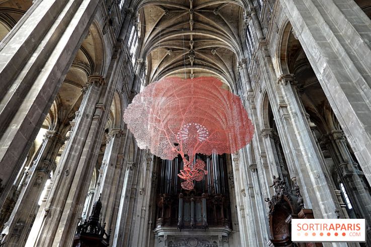 Lydie Arickx : nos photos de son installation à l'église Saint-Eustache