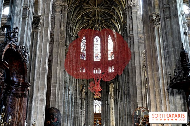 Lydie Arickx : nos photos de son installation à l'église Saint-Eustache