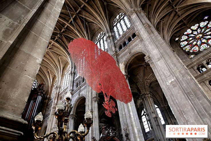 Lydie Arickx : nos photos de son installation à l'église Saint-Eustache
